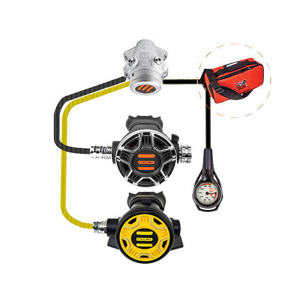 퐁당닷컴,V1 TEC2/REC1 콘솔 1게이지 세트,V1 요크1단계  + TEC2 2단계 +  REC1옥토퍼스 + 저압호스 70cm + 저압호스 90cm 옐로 + 호흡기 가방 + EVO콘솔 1게이지,텍라인,스쿠버 > 호흡기, 보조 호흡기 > 레크레이션용