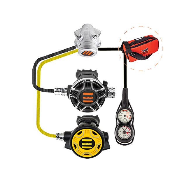 퐁당닷컴,V1 TEC2/REC1 콘솔 2게이지 세트,V1 요크1단계  + TEC2 2단계 +  REC1옥토퍼스 + 저압호스 70cm + 저압호스 90cm 옐로 + 호흡기 가방 + EVO콘솔 2게이지,텍라인,스쿠버 > 호흡기, 보조 호흡기 > 레크레이션용