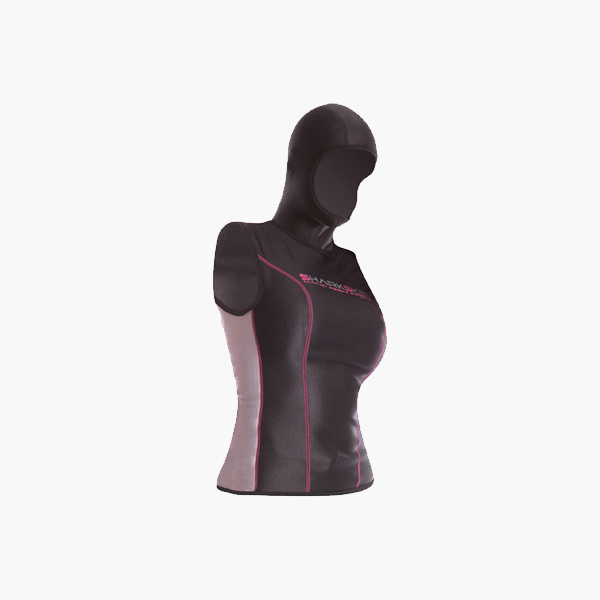 퐁당닷컴,CHILLPROOF Vest w/Hood 여성용,,샤크스킨,스쿠버 > 웨트슈트 > 조끼, 후드조끼