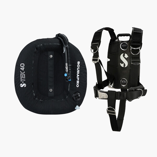 퐁당닷컴,에스텍 프로 더블 시스템, S-TEK PRO DOUBLE SYSTEM,테크니컬 다이빙의 진정한 탐험 준비 장비, S-TEK,스쿠버프로,스쿠버 > BC 백플레이트  > 더블