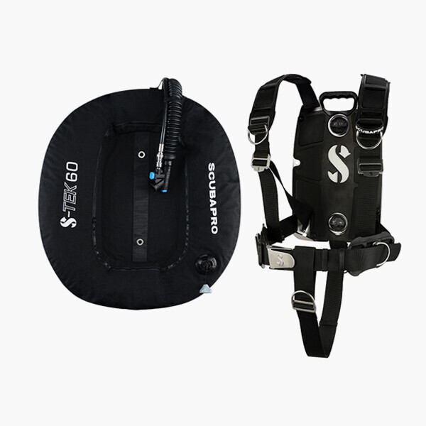 퐁당닷컴,에스텍 프로 더블 시스템, S-TEK PRO DOUBLE SYSTEM,테크니컬 다이빙의 진정한 탐험 준비 장비, S-TEK,스쿠버프로,스쿠버 > BC 백플레이트  > 더블