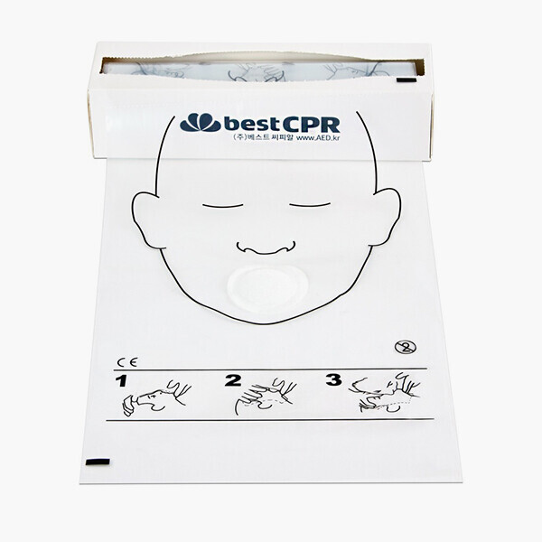 퐁당닷컴,페이스쉴드(50매),,베스트씨피알,수영, 물놀이 > CPR, 응급키트 > CPR 마네킹