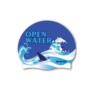 OPEN WATER 수모 BLUE 수영모자 실리콘수모