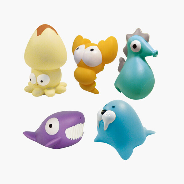 퐁당닷컴,오셔나리움 호흡기 인형 - 바다친구들B 5종 1세트 (연결선 포함),,스쿠버365,스쿠버 acc > 호흡기 부품 > 기타