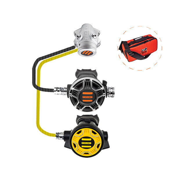 퐁당닷컴,V1 TEC2/REC1옥토퍼스 세트,V1 요크1단계  + TEC2 2단계 +  REC1옥토퍼스 + 저압호스 70cm + 저압호스 90cm 옐로 + 호흡기 가방,텍라인,스쿠버 > 호흡기, 보조 호흡기 > 레크레이션용