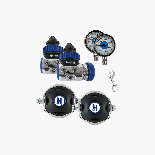 퐁당닷컴,H50D+H50D / Halo+Halo (사이드마운트 패키지),,헬시온,스쿠버 > 호흡기, 보조 호흡기 > 테크니컬용